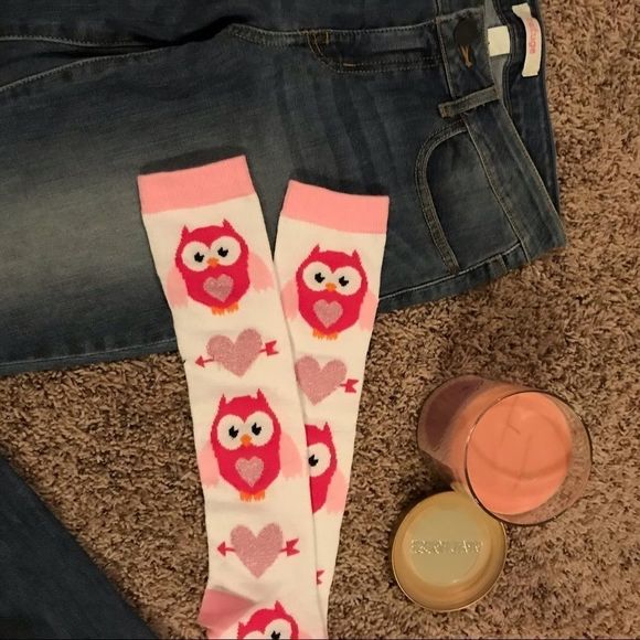 NWT Valentine's Day Pattern Long Knee Socks - Picture 4 of 6